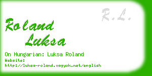 roland luksa business card